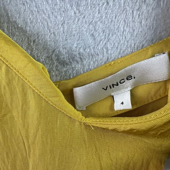 Vince Yellow Cami Wide-Leg Cropped Jumpsuit • Size 4 - Picture 5 of 7